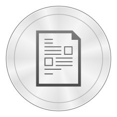 Document icon on a round button N37