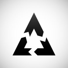 Chevron Chart icon on a white background N17