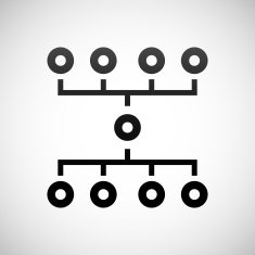 Flowchart icon on a white background N26