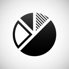 Pie Chart icon on a white background N8