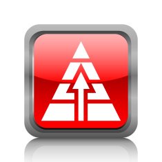 Pyramid icon on a square button N6