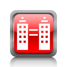 Office Building icon on a square button N7