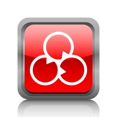 Venn Diagram icon on a square button N3