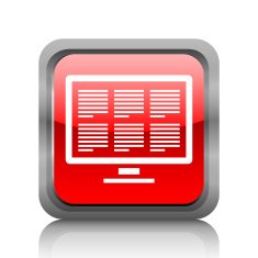 Computer Monitor icon on a square button N7