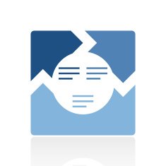 Chevron Chart icon on a white background N18