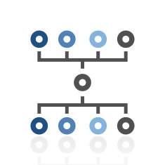 Flowchart icon on a white background N30
