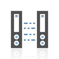 Network Server icon on a white background N10