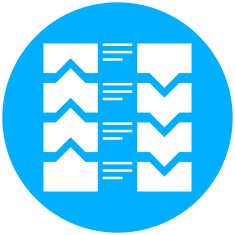 Flowchart icon on a round button N44
