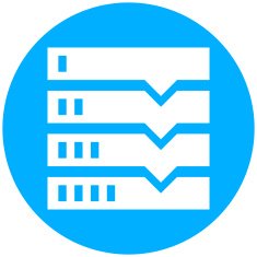Flowchart icon on a round button N45