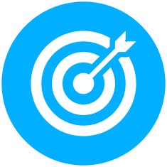 Target icon on a round button N14
