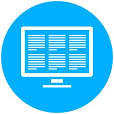 Computer Monitor icon on a round button N14