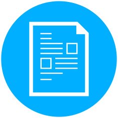 Document icon on a round button N42