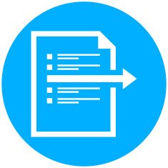 Document icon on a round button N43