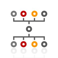 Flowchart icon on a white background N34