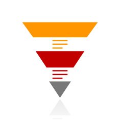 Pyramid icon on a white background N7