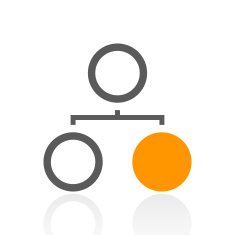 Flowchart icon on a white background N35