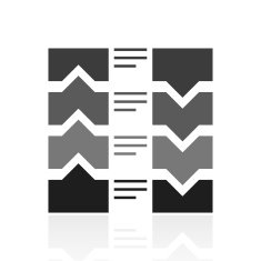 Flowchart icon on a white background N36
