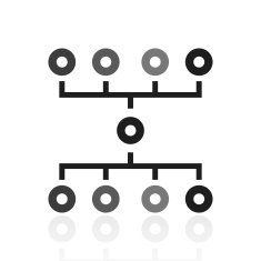 Flowchart icon on a white background N38