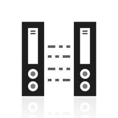 Network Server icon on a white background N12