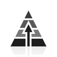 Pyramid icon on a white background N10
