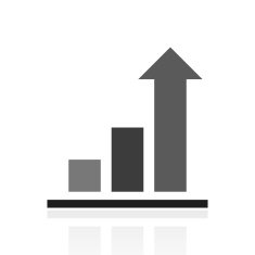 Bar Graph icon on a white background N40