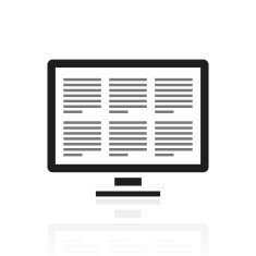Computer Monitor icon on a white background N11