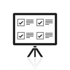 Projection Screen icon on a white background N12