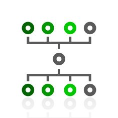 Flowchart icon on a white background N42