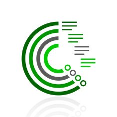 Radial Bar Chart icon on a white background N6