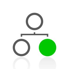 Flowchart icon on a white background N43