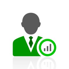Businessman icon on a white background N33
