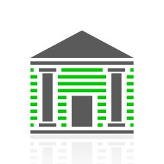 Bank icon on a white background N18