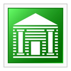 Bank icon on a square button N12