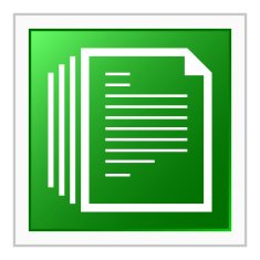 Document icon on a square button N25