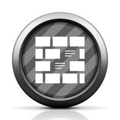 Wall icon on a round button N15