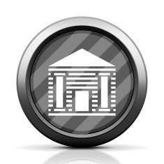 Bank icon on a round button N24