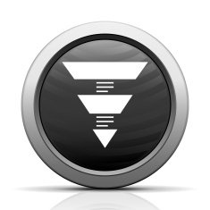 Pyramid icon on a round button N13