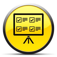 Projection Screen icon on a round button N17
