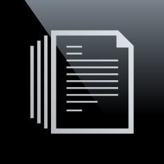 Document icon on a black background N11
