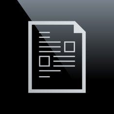 Document icon on a black background N12