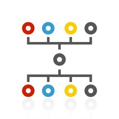 Flowchart icon on a white background N45