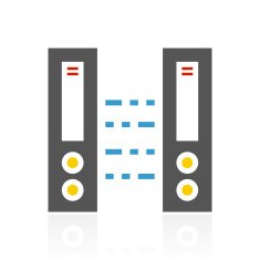 Network Server icon on a white background N14