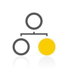 Flowchart icon on a white background N46