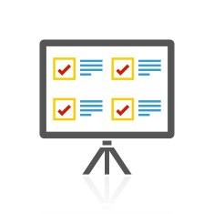 Projection Screen icon on a white background N14