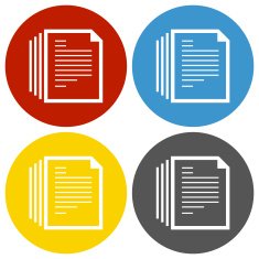 Document icon on circle buttons N7