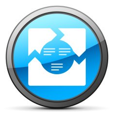 Chevron Chart icon on a round button N35