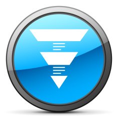 Pyramid icon on a round button N17