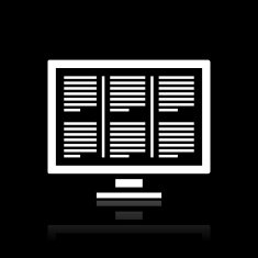 Computer Monitor icon on a black background N5