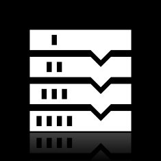 Flowchart icon on a black background N17