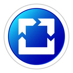 Chevron Chart icon on a round button N37